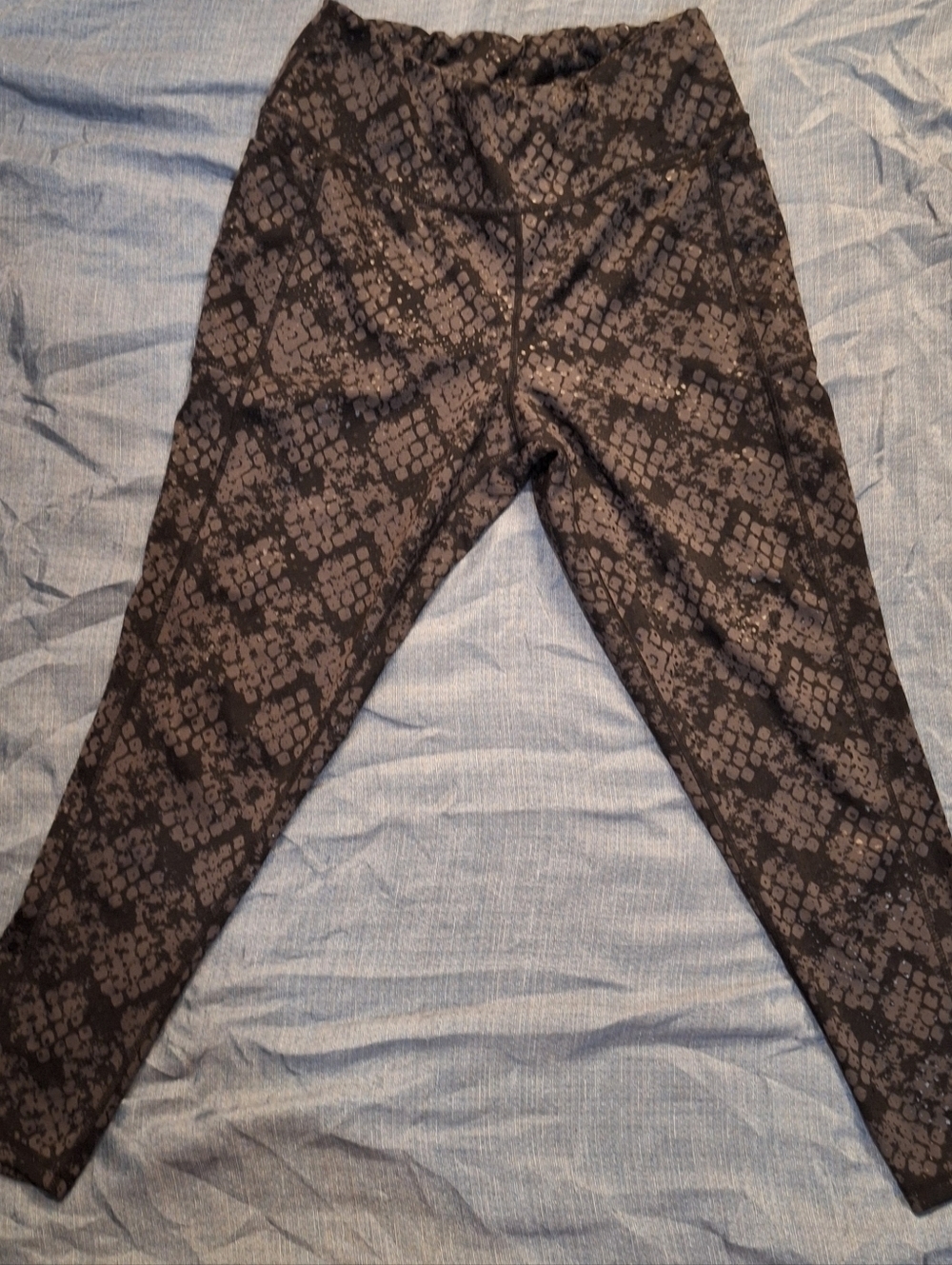 Dip Black Patterned Leggings Large